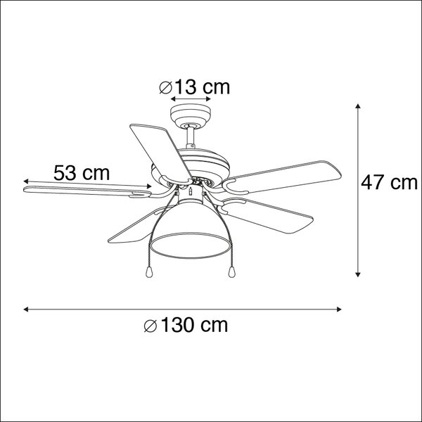 Ventilator de tavan industrial negru - Mistral Magna
