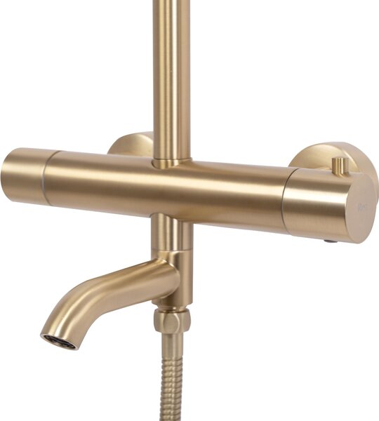 Coloana de dus cu termostat REA Lungo Gold Brush