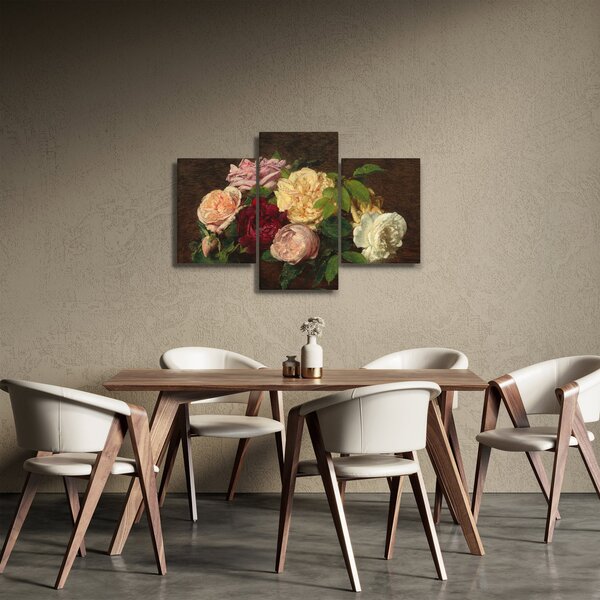 Tablou - Henri Fantin-Latour, Roses de Nice on a Table, reproducere (90x60 cm)