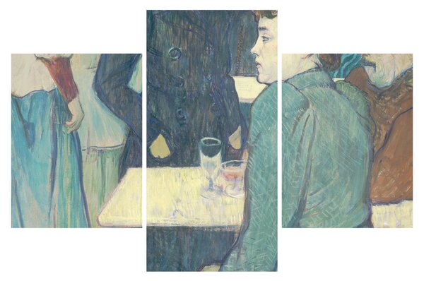 Tablou - Henri de Toulouse-Lautrec, A Corner of the Moulin de la Galette, reproducere (90x60 cm)
