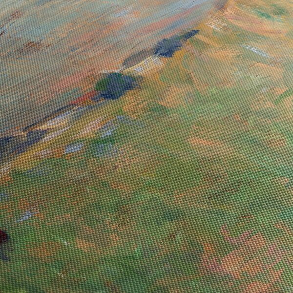 Tablou - Georges Seurat, A Summer Landscape, reproducere (cu ceas) (90x30 cm)