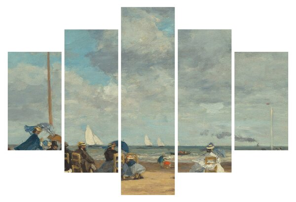 Tablou - Eugène Boudin, Beach at Trouville, reproducere (150x105 cm)