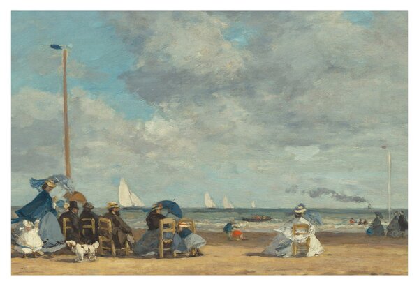Tablou - Eugène Boudin, Beach at Trouville, reproducere (90x60 cm)