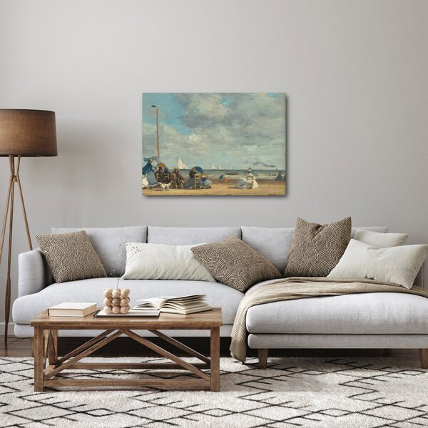 Tablou - Eugène Boudin, Beach at Trouville, reproducere (70x50 cm)