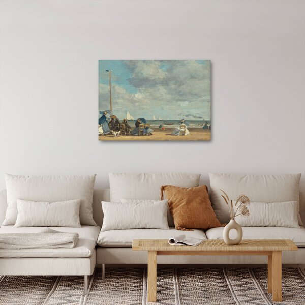Tablou - Eugène Boudin, Beach at Trouville, reproducere (70x50 cm)