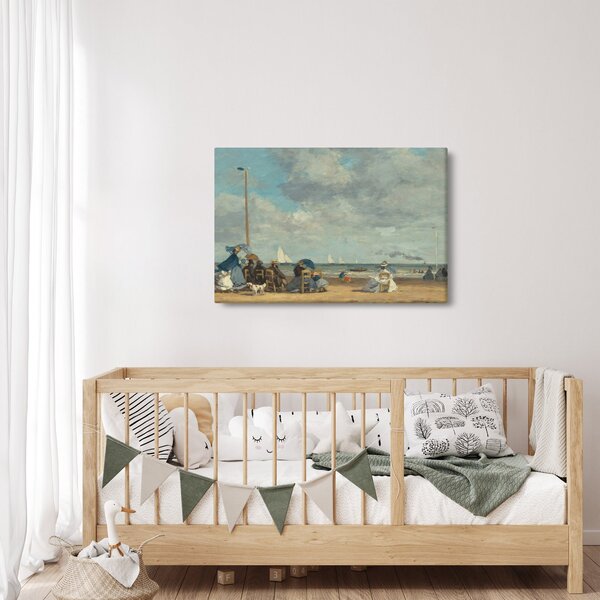 Tablou - Eugène Boudin, Beach at Trouville, reproducere (90x60 cm)
