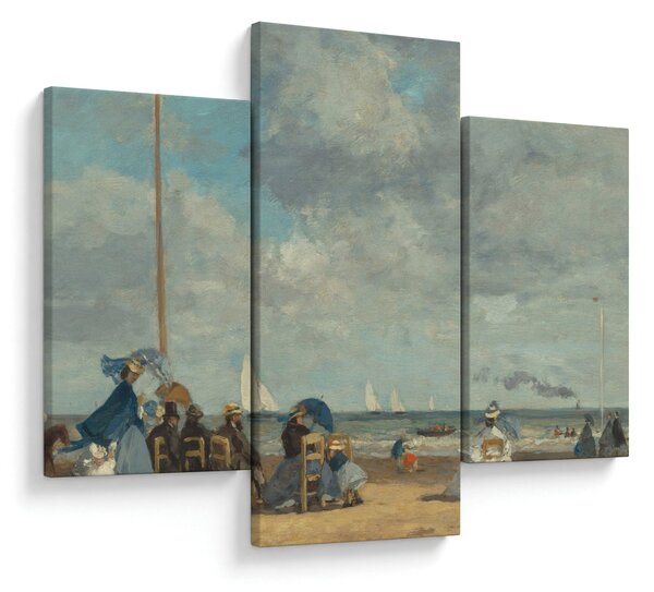 Tablou - Eugène Boudin, Beach at Trouville, reproducere (90x60 cm)