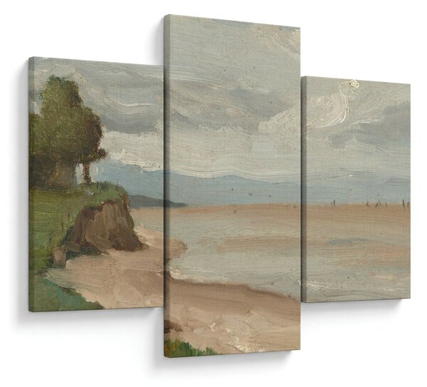 Tablou - Jean-Baptiste-Camille Corot, Beach Near Etretat, reproducere (90x60 cm)