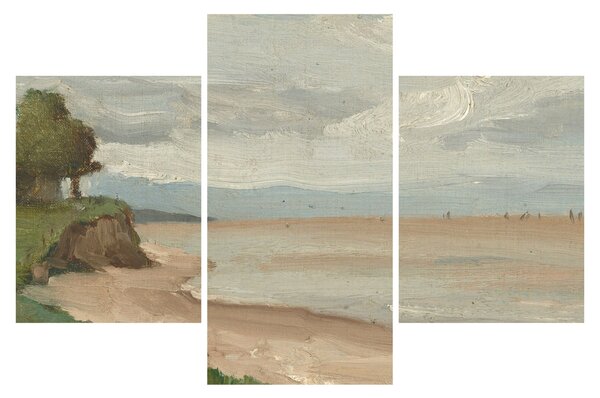 Tablou - Jean-Baptiste-Camille Corot, Beach Near Etretat, reproducere (90x60 cm)