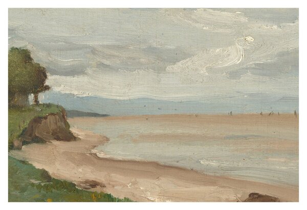 Tablou - Jean-Baptiste-Camille Corot, Beach Near Etretat, reproducere (90x60 cm)