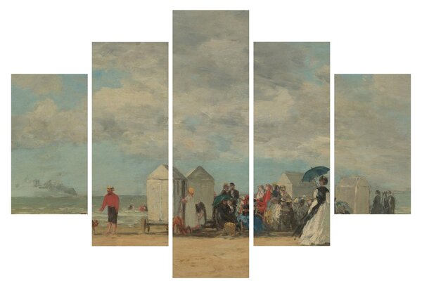 Tablou - Eugène Boudin, Beach Scene, reproducere (150x105 cm)