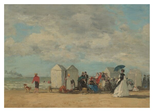 Tablou - Eugène Boudin, Beach Scene, reproducere (70x50 cm)