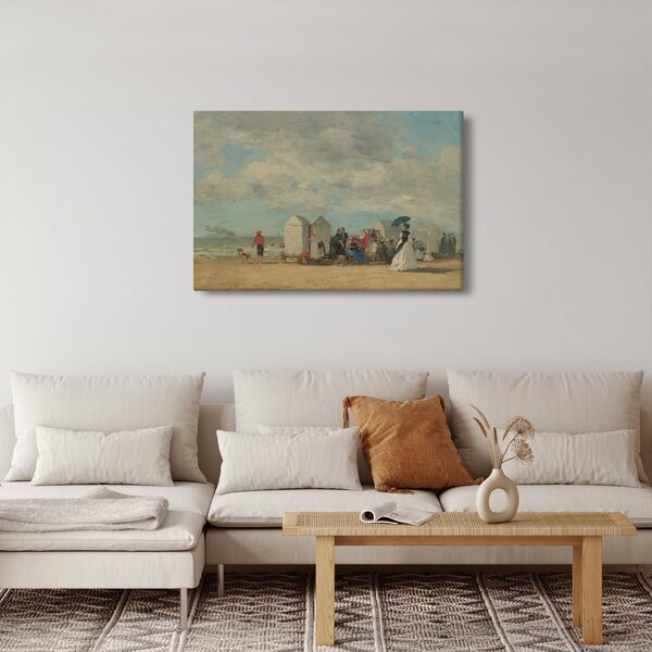 Tablou - Eugène Boudin, Beach Scene, reproducere (90x60 cm)