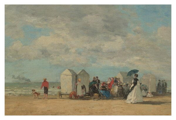 Tablou - Eugène Boudin, Beach Scene, reproducere (90x60 cm)