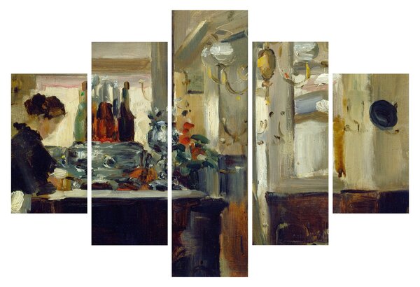Tablou - Style of Edouard Manet, Bon Bock Cafe, reproducere (150x105 cm)