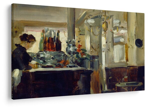 Tablou - Style of Edouard Manet, Bon Bock Cafe, reproducere (90x60 cm)