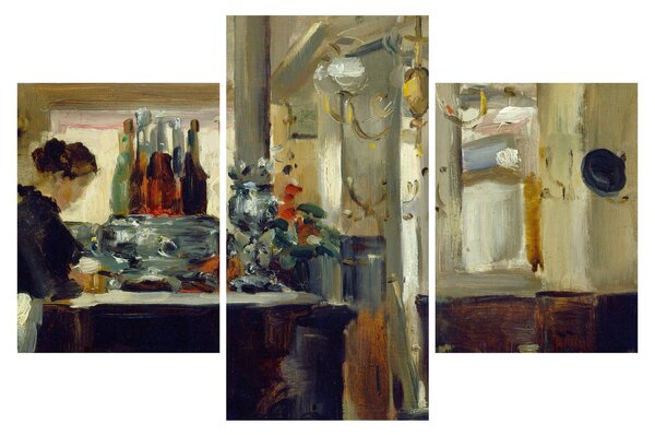 Tablou - Style of Edouard Manet, Bon Bock Cafe, reproducere (90x60 cm)