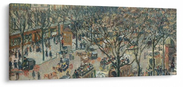 Tablou - Camille Pissarro, Boulevard des Italiens, Morning, Sunlight, reproducere (120x50 cm)