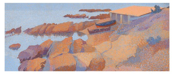 Tablou - Henri Edmond Cross, Calanque des Antibois, reproducere (120x50 cm)