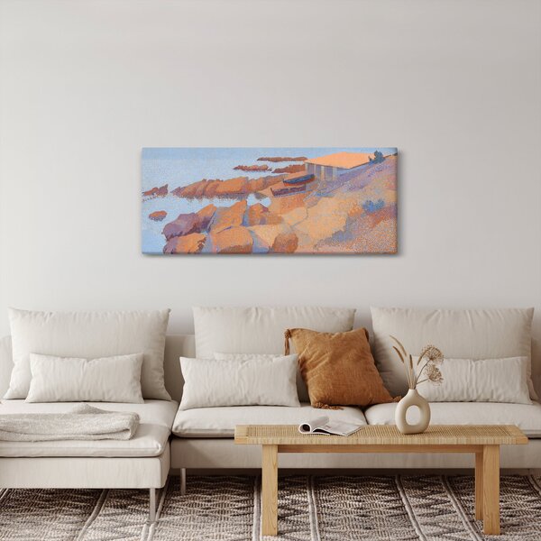 Tablou - Henri Edmond Cross, Calanque des Antibois, reproducere (120x50 cm)