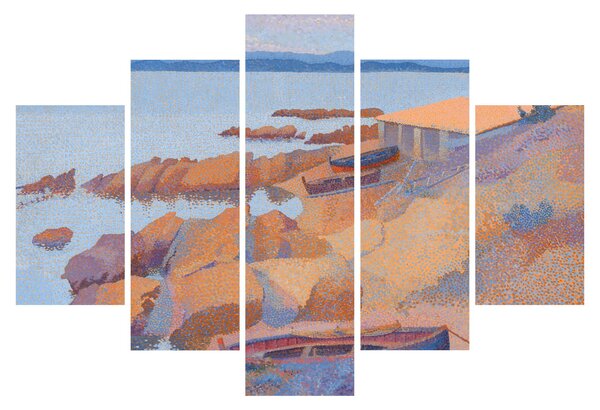 Tablou - Henri Edmond Cross, Calanque des Antibois, reproducere (150x105 cm)