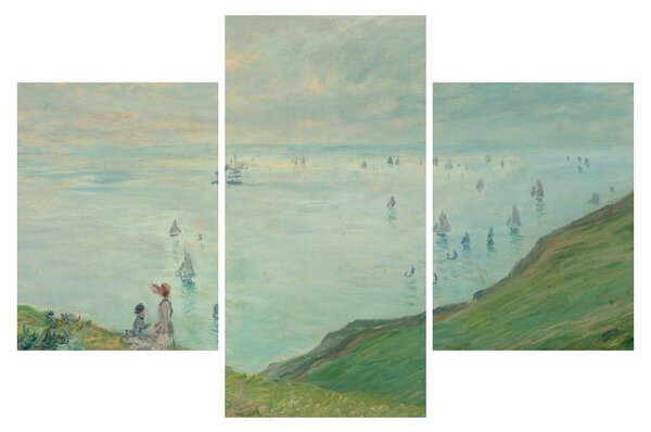Tablou - Henri Fantin-Latour, Cliffs at Pourville, reproducere (90x60 cm)