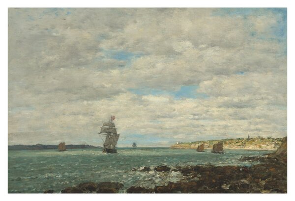 Tablou - Eugène Boudin, Coast of Brittany, reproducere (90x60 cm)