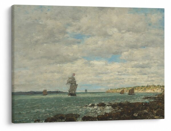Tablou - Eugène Boudin, Coast of Brittany, reproducere (70x50 cm)