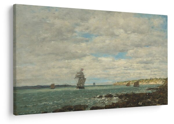 Tablou - Eugène Boudin, Coast of Brittany, reproducere (90x60 cm)