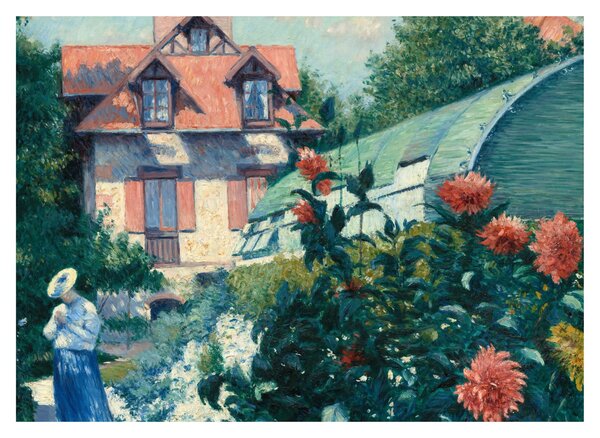 Tablou - Gustave Caillebotte, Dahlias, Garden at Petit Gennevilliers, reproducere (70x50 cm)