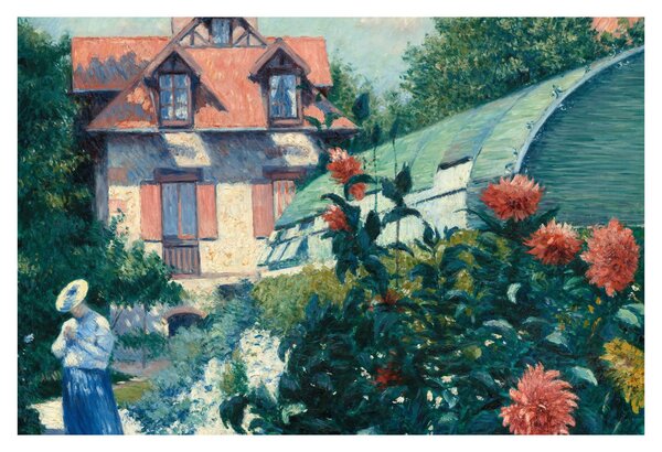 Tablou - Gustave Caillebotte, Dahlias, Garden at Petit Gennevilliers, reproducere (90x60 cm)
