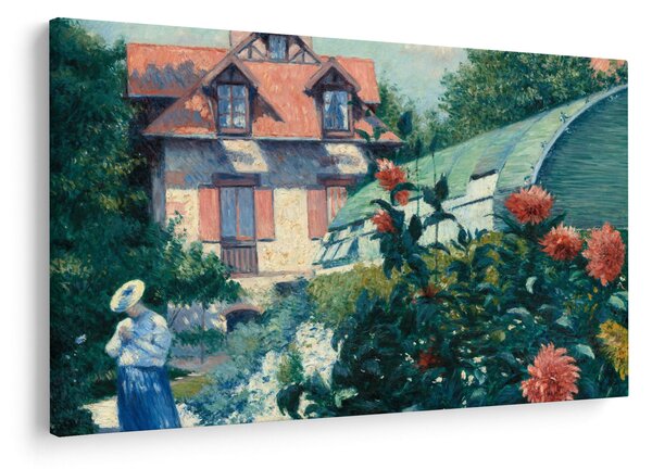 Tablou - Gustave Caillebotte, Dahlias, Garden at Petit Gennevilliers, reproducere (90x60 cm)