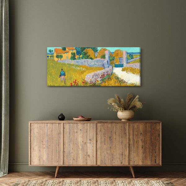 Tablou - Vincent van Gogh, Farmhouse in Provence, reproducere (120x50 cm)