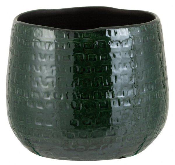 Ghiveci, Ceramica, Verde, 18x18x18.5 cm