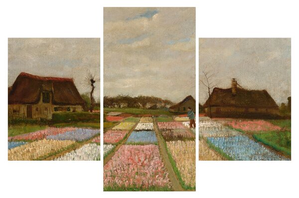 Tablou - Vincent van Gogh, Flower Beds in Holland, reproducere (90x60 cm)