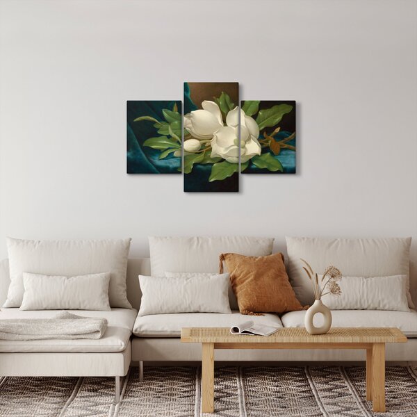 Tablou - Martin Johnson Heade, Giant Magnolias on a Blue Velvet Cloth, reproducere (90x60 cm)