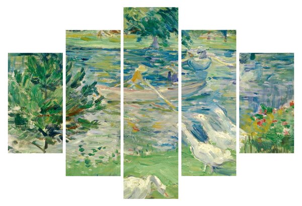 Tablou - Berthe Morisot, Girl in a Boat with Geese, reproducere (150x105 cm)