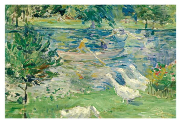 Tablou - Berthe Morisot, Girl in a Boat with Geese, reproducere (90x60 cm)