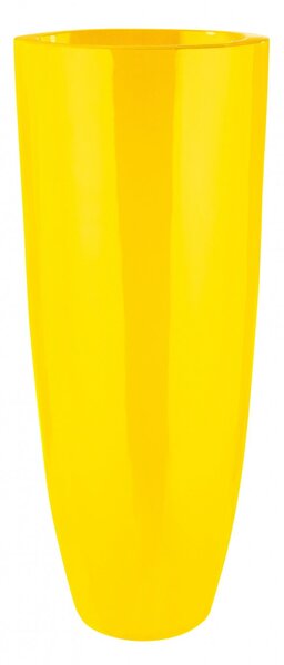 Suport ghiveci Konus, Fibra de sticla Rasina, Galben, 75x35 cm