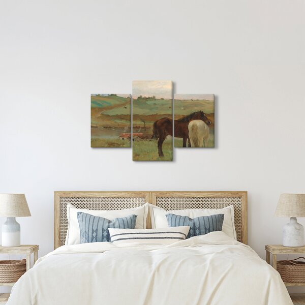 Tablou - Edgar Degas, Horses in a Meadow, reproducere (90x60 cm)