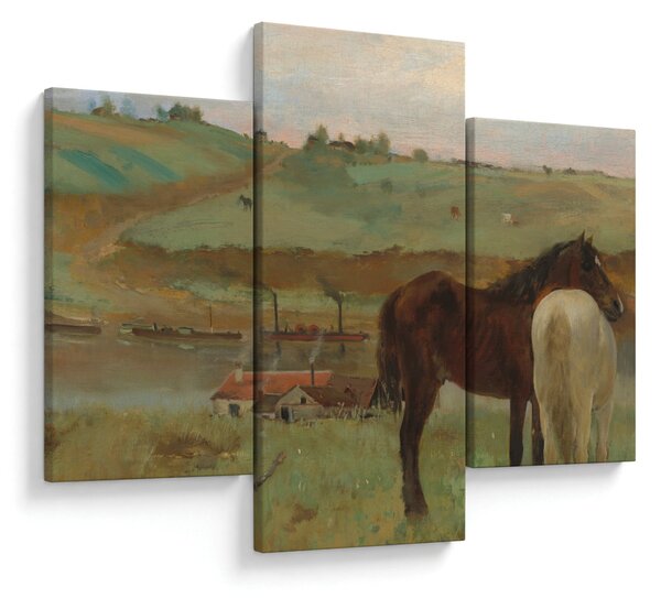 Tablou - Edgar Degas, Horses in a Meadow, reproducere (90x60 cm)