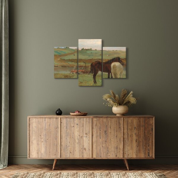 Tablou - Edgar Degas, Horses in a Meadow, reproducere (90x60 cm)