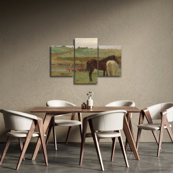 Tablou - Edgar Degas, Horses in a Meadow, reproducere (90x60 cm)