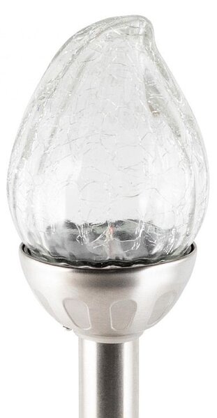 Lampa solara LED multicolor, senzor crepuscular, inaltime 42 cm