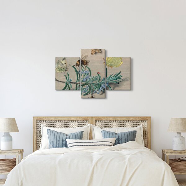 Tablou - Jan van Kessel the Elder, Insects and a Sprig of Rosemary, reproducere (90x60 cm)