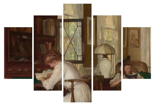 Tablou - Edmund Tarbell, Josephine and Mercie, reproducere (150x105 cm)