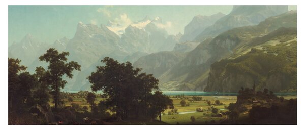 Tablou - Albert Bierstadt, Lake Lucerne, reproducere (120x50 cm)