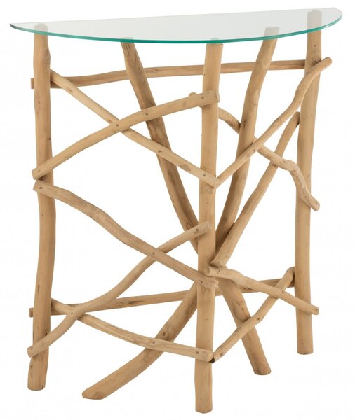 Masa consola Branches, Lemn, Maro, 90x35x95 cm