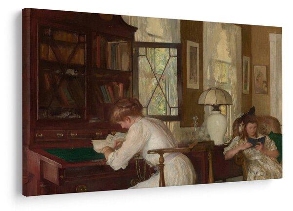 Tablou - Edmund Tarbell, Josephine and Mercie, reproducere (90x60 cm)