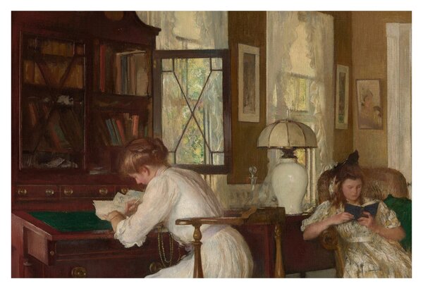 Tablou - Edmund Tarbell, Josephine and Mercie, reproducere (90x60 cm)